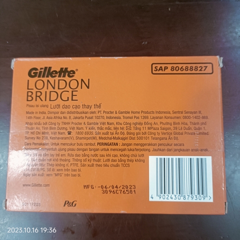 Hộp 100 lưỡi lam Gillette London