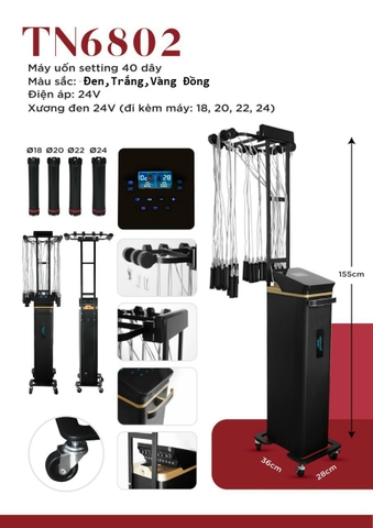 Máy uốn tóc setting TN6802 - 40 Trục