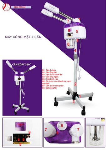 Máy xông mặt 2 cần YM-219