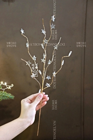Cành cắm pha lê trong suốt ngôi sao 50cm