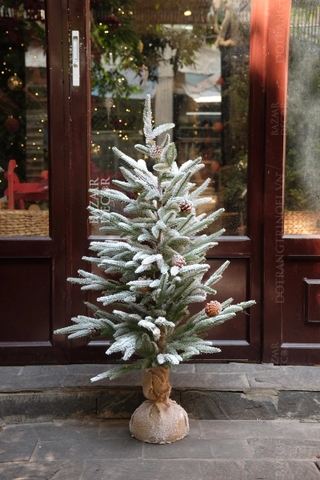Cây thông tuyết cao cấp Alps tán lá thưa 100cm để bàn