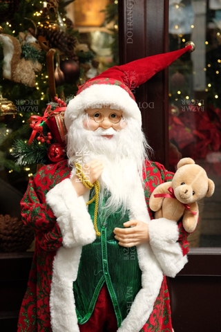 Ông già Noel Royal Grand 120cm (Kích thước từ chân đến chóp nón) - Đỏ xanh lá