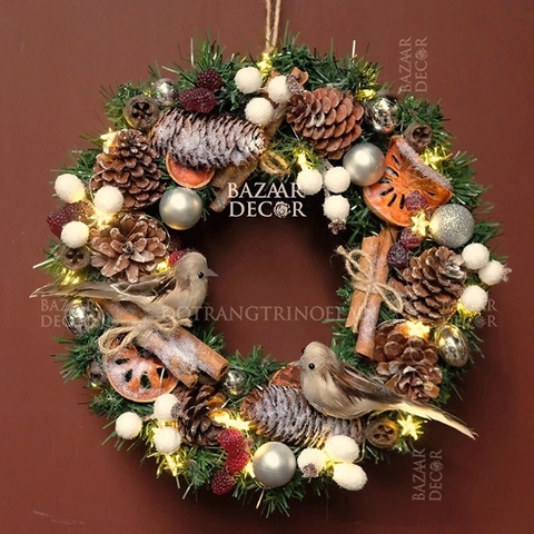 Vòng nguyệt quế 30cm - Frosted Dawn