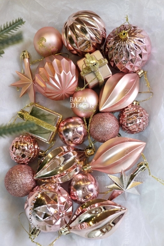 Hộp 14 quả châu & phụ kiện Classic - Hồng đồng