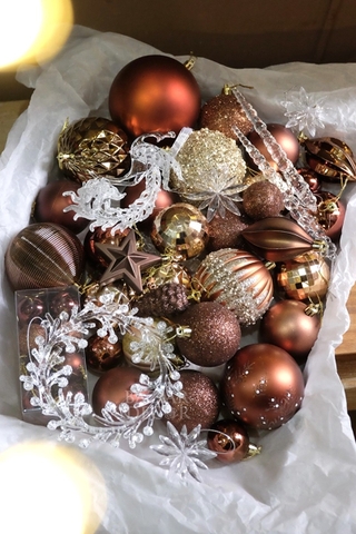 Hộp 48 quả châu & phụ kiện Luxury tone màu - Freeze Chocolate (Box size L 2.5 gallon)