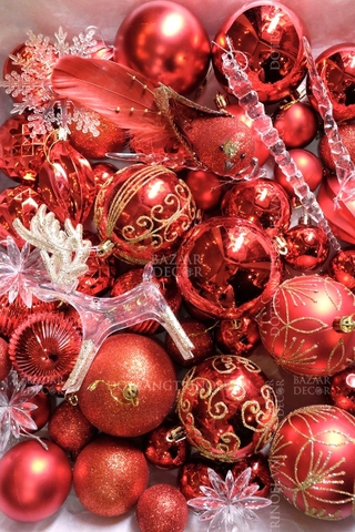 Hộp 48 quả châu & phụ kiện Luxury tone màu - The Red Bird (Box size L 2.5 gallon)