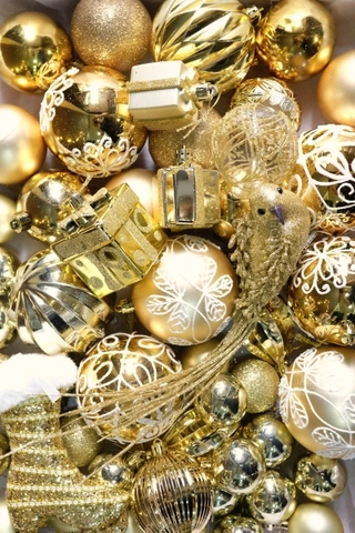 .Hộp 48 quả châu & phụ kiện Luxury tone màu - Icy Gold Vàng (Box size L 2.5 gallon)