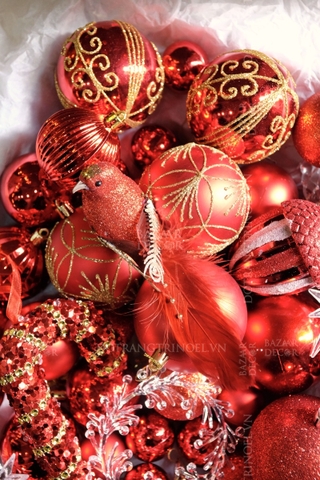 .Hộp 48 quả châu & phụ kiện Luxury tone màu - The Red Bird 3 (Box size L 2.5 gallon)