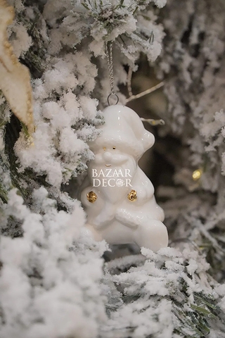 Phụ kiện treo gốm sứ mini Luxury Winter - Ông già Noel