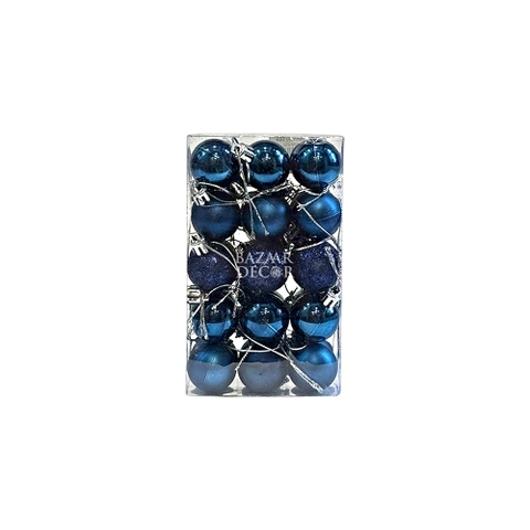 Hộp châu Nordic 30 quả mini xanh Blue Midnight 3CM 30T