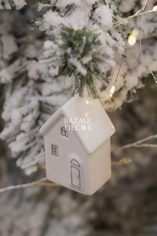 Phụ kiện treo gốm sứ mini Luxury Winter - Ngôi nhà nhỏ
