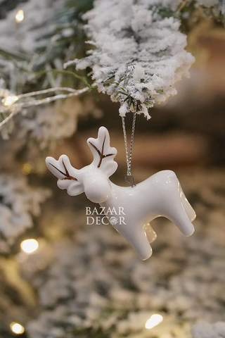 Phụ kiện treo gốm sứ mini Luxury Winter - Tuần lộc