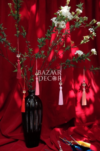 ,Chuỗi treo Tết đầu lân mini may mắn