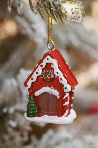 Phụ kiện treo Mini Pastry - Nhà bánh gừng đỏ 5cm