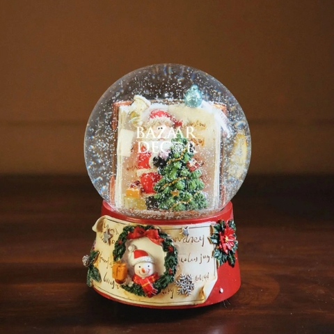 Mô hình hộp nhạc - Quả cầu tuyết 10x14.5cm