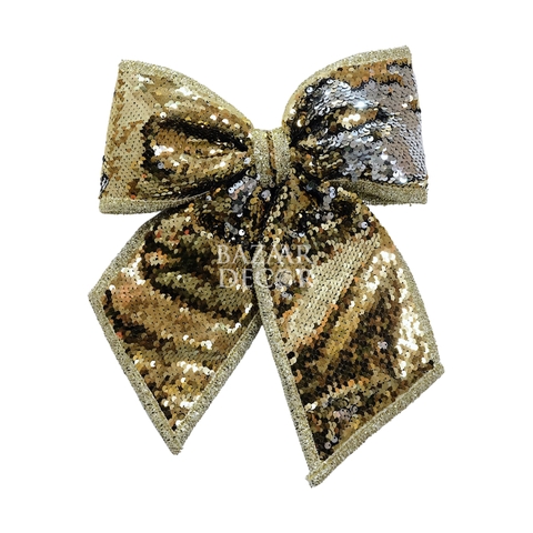 Phụ kiện trang trí nơ sequin lấp lánh Vàng