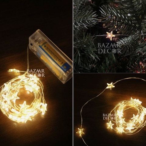 Dây đèn LED ngôi sao - Pin 2A