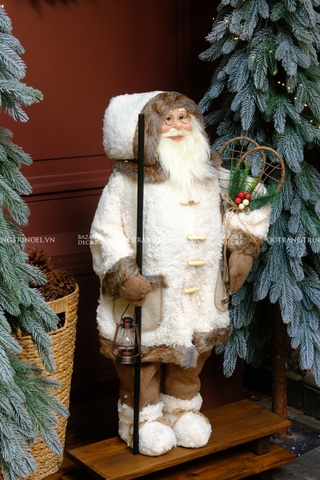 Ông già Noel áo choàng lông tuyết Bắc Âu 90cm 120cm