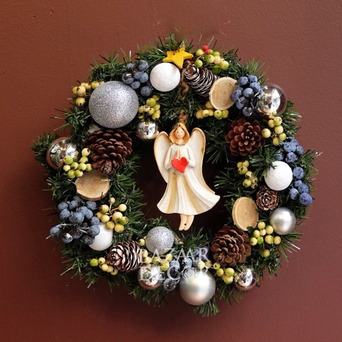 Vòng nguyệt quế 30cm - White Angel