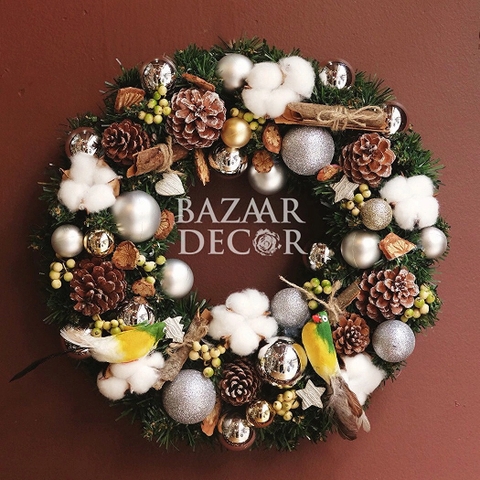 Vòng nguyệt quế 40cm Winter Pearl phiên bản 2