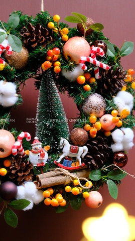 Vòng nguyệt quế 40cm Merry Little Noel