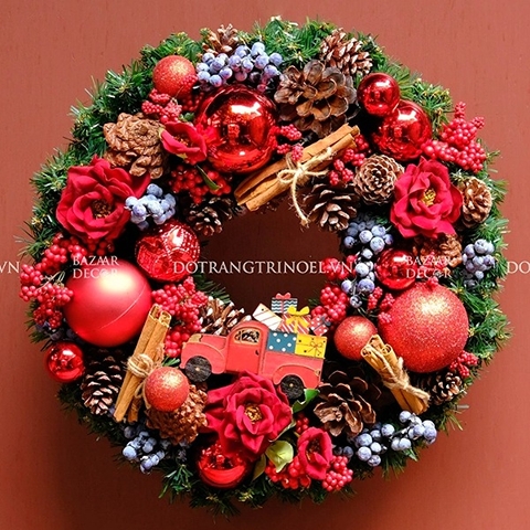 Vòng nguyệt quế 40cm Vintage Roses