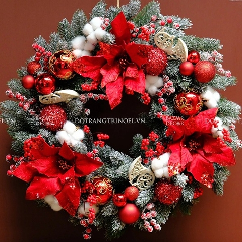 Vòng nguyệt quế 60cm Royal Christmas Bloom