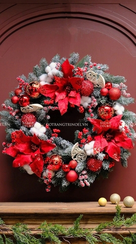 Vòng nguyệt quế 60cm Royal Christmas Bloom