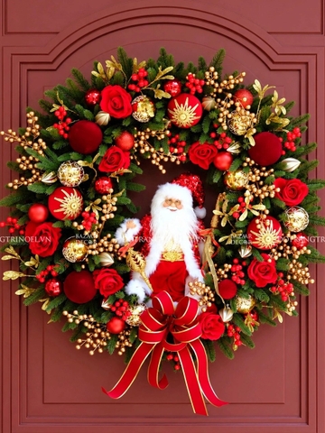Vòng nguyệt quế khổng lồ 90cm Grand Noel Royal