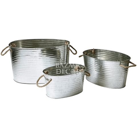 Xô nhôm thiếc oval quai thừng size XXXL