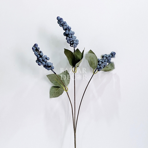 Cành quả việt quất Blueberry 65cm | Phụ kiện Noel