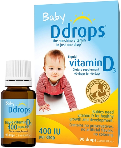 Vitamin D3 Ddrops (Vitamin D cho trẻ 0-12 tháng tuổi)