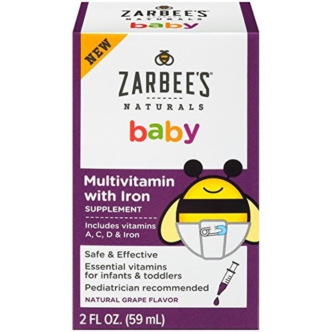 Vitamin Zarbee's Naturals Baby Multivitamin With Iron