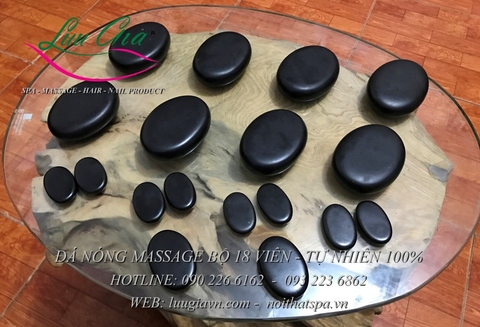 Đá nóng massage bộ 18 viên