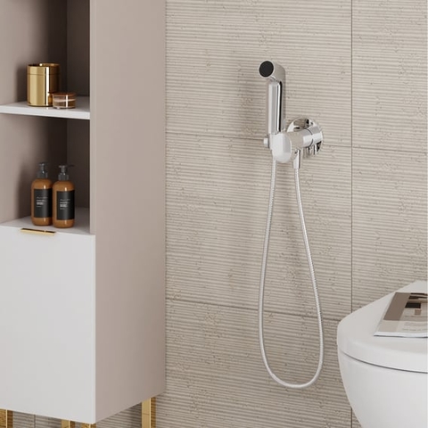 Xịt Bệt Hansgrohe 29230000 Tích Hợp Van Khóa Nước Và Gá Treo