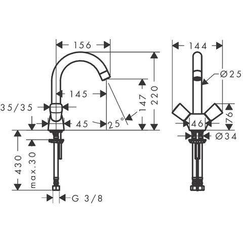 Vòi rửa mặt Hansgrohe Logis Q 71221000 nhập khẩu