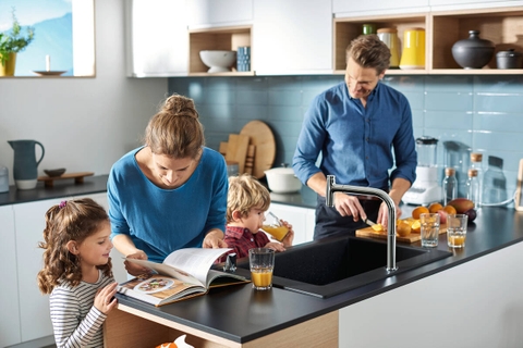 Vòi rửa bát Hansgrohe Metris Select M71, 1jet, sBox