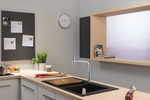 Vòi rửa bát Hansgrohe Metris Select M71 2-hole, 2jet, sBox