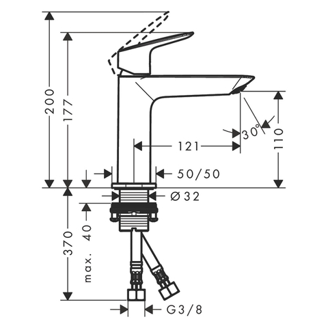 Vòi rửa mặt Hansgrohe Logis 71255000 nhập khẩu