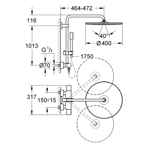 Sen Cây Grohe Rainshower 27174001 Nhập Khẩu