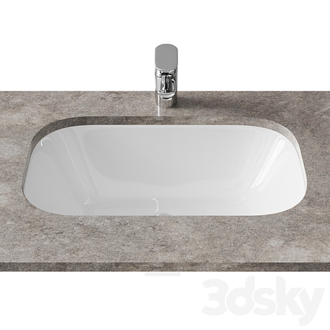 Chậu rửa mặt âm bàn Duravit D-Code