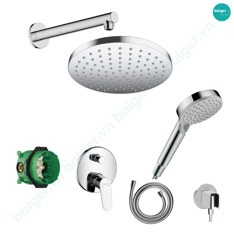 Bộ Sen Gắn Tường Hansgrohe Vernis SH20S2050000