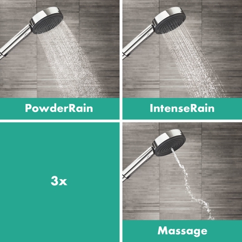 Bộ Sen Tay Hansgrohe 24302000 Pulsify Select S 3 Chế Độ
