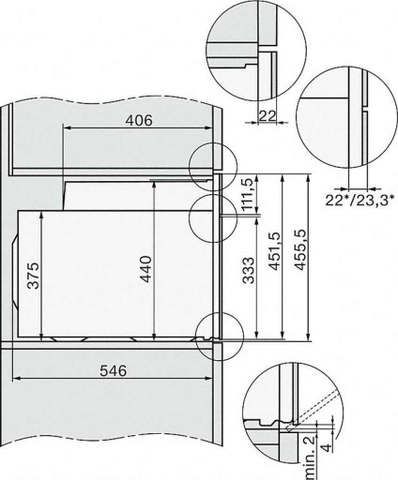 Lò Nướng Âm Tủ H 7244 B Graphitgrau Nhập Khẩu