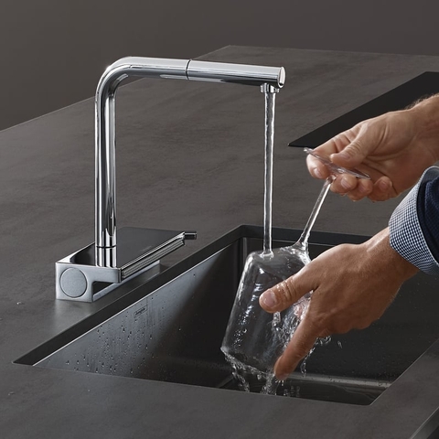 Vòi rửa bát Hansgrohe Aquno Select M81, 2jet, Sbox
