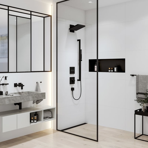 Bộ Sen Tắm Âm Tường Hansgrohe Pulsify 24350670 Màu Đen