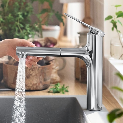 Vòi Rửa Bát Hansgrohe Zesis M33 Màu Chrom 74801000