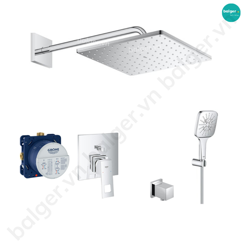 Bộ Sen Tắm Gắn Tường Grohe Rainshower Cube SG20E3100000 Nhập Khẩu
