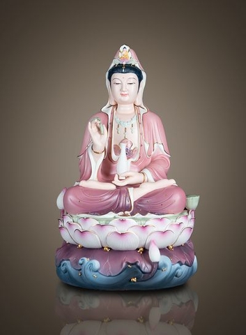 Tượng Phật Quan Âm Đào Sắc_40cm