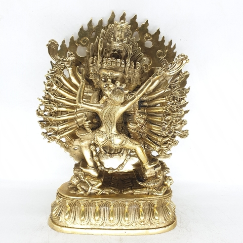 Tượng Hộ Pháp Đại Oai Đức Kim Cang_Chất liệu Đồng Trơn_Cao 28cm